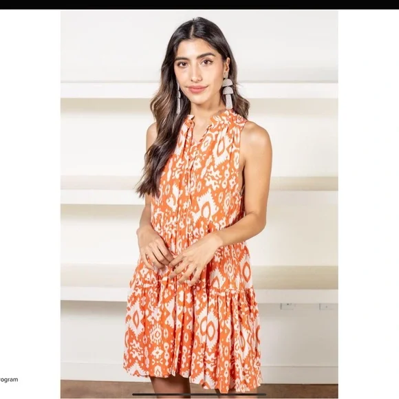 BB Dakota Tropical Breeze Tiered Sleeveless Mini Dress Sz S - Picture 1 of 13